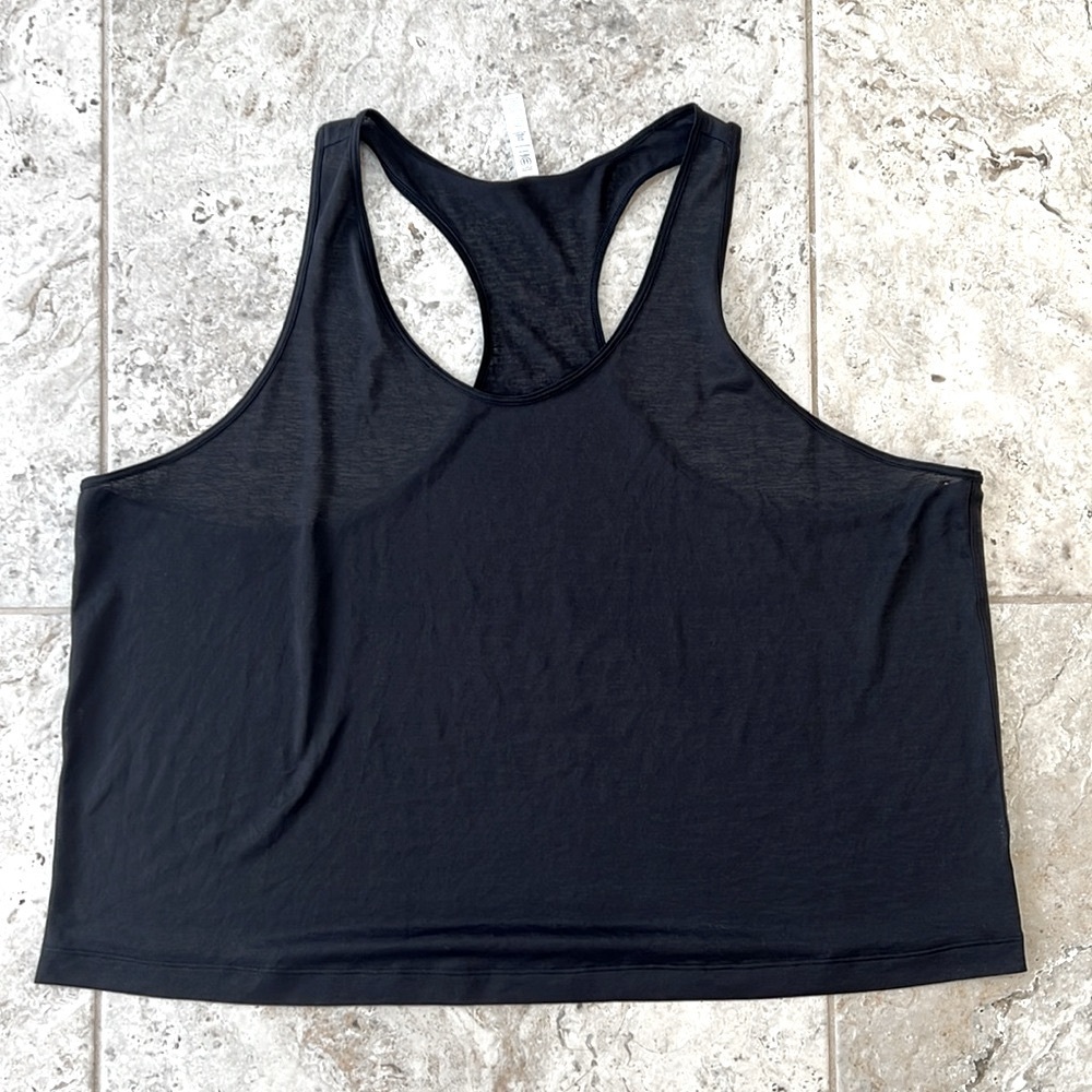 Athleta Vapor Scoop Sheer Racer Back Tank Top in Black, size XL - Picture 8 of 8